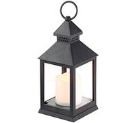 Lunartec Lanterne - Lanterna tomba: Lanterna con candela LED tremolante e timer, Funzionamento a batteria, nero (GUIDATO Lanterna tomba Con Timer, Lanterna tomba Con GUIDATO luce, Candele All'aperto)