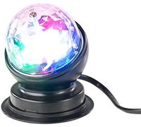 Lunartec Light Effect Units - Palla da discoteca: Lampada disco LED, Rotazione a 360°, Effetti di colore RGB (Discoteca Luce, Bullet, Effetto luce)