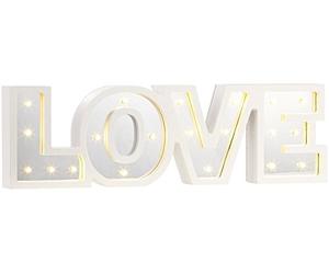 Lunartec Lighting - Decorazione LED come regalo: Scritta LED, "AMORE", in legno e specchio, timer (Parole di decorazione a, Lettere in legno per, Lettere luminose)