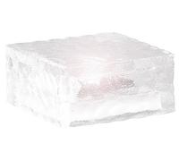 Lunartec Luci per sentieri - Solare Ciottoli: Blocco di Vetro Solare LED con sensore di Luce, Grande (10 x 10 cm) (Lampade da Terra, Pietra Luminosa, Illuminazione al di Fuori)