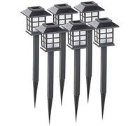 Lunartec Pathway Lighting - Illuminazione: Set da 6 Solar-LED-Luci da Giardino, Asiatico, Sensore di Luce, IP44 (lampade solari Giardino, Set di lampade solari, Lanterna)