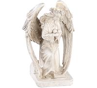 Lunartec Statue da Giardino - Angelo: Figura di Angelo Custode a LED Solare inginocchiato, 24,5 cm, per Interni ed Esterni (GUIDATO al di Fuori, GUIDATO Solare, Luci solari)
