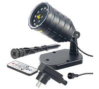 Lunartec Stimmungslichter - laser Proiettore di stelle: Proiettore laser con 12 LED, 8 effetti di luce, Timer, Telecomando, IP65 (Laser di Natale, Laser di Natale Casa, luci di Natale Al di fuori)
