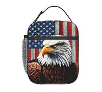 Lunch Bag American Flag Bald Eagle Borsa Frigo Riutilizzabile Borsa Termica Isolierte Borsas Isotermica Per Scuola Campeggio Picnic