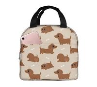 Lunch Bag Cute Puppy And Bones Organizer Termico Pranzos Borsa Frigo Prova Di Perdite Borsa Termica Per Donna Uomo Scuola Spiaggia