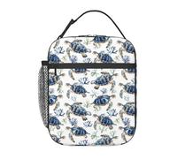 Lunch Bag Cute Sea Turtle Polyester Hand Drawn Turtles Borsa Frigo Pranzos Borsa Termica Isolierte Porta Pranzo Per Picnic Scuola Campeggio