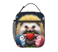 Lunch Bag Hedgehog Strawberry Dandelion Organizer Termico Riutilizzabile Porta Pranzo Isolierte Borsa Termica Per Spiaggia Donna Uomo Viaggi