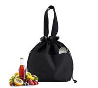 Lunch Bag, Insulated Food Container for Women and Men, Sturdy Canvas with Handle and Front Pockets, Portable Meal Tote for Students, Teachers, Teens, Kids, Office, School, Travel, and Daily Commute
