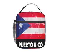 Lunch Bag Puerto Rico Flag Borsa Termica Riutilizzabile Organizer Termico Portatile Borsa Frigo Per Campeggio Picnic Spiaggia