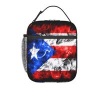 Lunch Bag Puerto Rico Flag Waving Borsas Isotermica Pranzos Borsa Termica Riutilizzabile Organizer Termico Per Scuola Campeggio Picnic