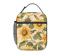 Lunch Bag Vintage Sunflower Classic Florals Borsa Termica Riutilizzabile Borsas Isotermica Pranzos Porta Pranzo Per Spiaggia Picnic Viaggi