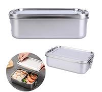 Lunch Box 1400ML, Schiscetta Pranzo Con Clip Di Chiusura, Contenitore Portatile Per Alimenti a Prova Di Perdite, Contenitori Ermertici per Alimenti, Porta Merenda Scuola, Portapranzo Portatile