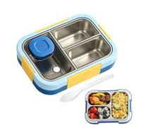 Lunch Box 720 ml a tenuta stagna multi-scomparto con contenitore per salse | Contenitore grande per il pranzo per bambini, per la preparazione di snack, per donne, uomini, ragazze, ragazzi, cucina