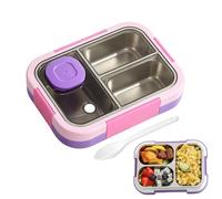 Lunch Box 720ml a tenuta stagna multi-scomparto in acciaio portatile | Contenitore grande per il pranzo per bambini, per snack, pasti, cucina, scuola, ufficio, lavoro, viaggi, campeggio, picnic