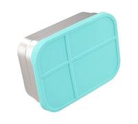 Lunch Box Acciaio 304 da 720ML con Coperchi Silicone Sicuri - Vaschetta Snack Multiuso per Casa - Vivaci Disponibili(Light Blue)