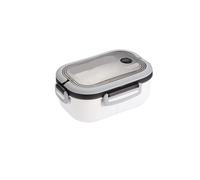 Lunch Box Bento a 2 strati da 1200 ml con forchetta cucchiaio, contenitori for alimenti for microonde ad alta capacità, campeggio portatile a tenuta stagna for ufficio(Brown)