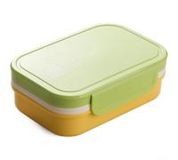Lunch Box Doppio Scomparto 1670ml Meal Prep(Green) | Doppio per strato, 1670ml capacità, microonde per sicuro, separa sapori, per ideale meal prep