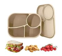 Lunch Box - Food Containers | Lunch Containers | 4 Compartments Microwavable Lunch Containers Meal Prep Container Silicone Lunch Box With Dividers Silicone Lunch Box For Work, Travel & Picnic