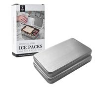 Lunch Box Ice Packs - Slim Lightweight Stainless Steel Freezable Cooler