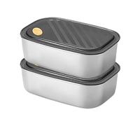 Lunch box in acciaio inossidabile 304,Bento Box,borsa for il pranzo isolata,con scomparti,con borsa isolata,adatta for la preparazione dei pasti,ufficio,scuola(3200ML)