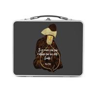 Lunch Box in metallo argentato per sandwich e snack - C'è una voce che non utilizza le parole Rumi Citazione Meditazione Spiritualità - Scatola da gustare in alluminio ciotola rigida stile retrò