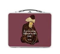 Lunch Box in metallo argentato per sandwich e snack - C'è una voce che non utilizza le parole Rumi Citazione Meditazione Spiritualità - Scatola da gustare in alluminio ciotola rigida stile retrò