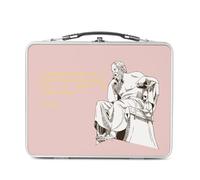 Lunch Box in metallo argentato per sandwich e snack - Il primo conoscenza è la conoscenza della mia ignoranza Socrates Citazione Filosofo - Scatola da gustare in alluminio ciotola rigida in stile
