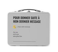 Lunch Box in metallo argentato per sandwich e snack, per dare suite gergo, lavoro, ufficio, ufficio, ufficio, collegue umorismo, contenitore per assaggiare in alluminio, ciotola rigida, stile retrò