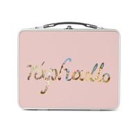 Lunch Box in metallo argentato per sandwich e snack - Raphael Signature Pittore Artista Rinascimento Architettura Pittura Barocca - Scatola da gustare in alluminio ciotola rigida stile retrò stampata