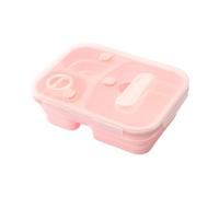 Lunch Box in silicone - Contenitore pieghevole per alimenti | Pareti divisori in silicone | Contenitore per il pranzo pieghevole per adulti, contenitore per insalata a prova di perdite, contenitore
