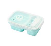 Lunch Box in silicone - Contenitore pieghevole per alimenti | Pareti divisori in silicone | Contenitore per il pranzo pieghevole per adulti, contenitore per insalata a prova di perdite, contenitore