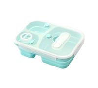 Lunch Box in silicone - Contenitore pieghevole per alimenti | Pareti divisori in silicone | Contenitore per il pranzo pieghevole per adulti, contenitore per insalata a prova di perdite, contenitore