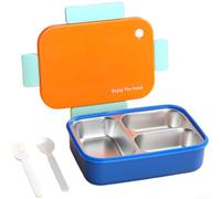 Lunch Box Isolante 650ml Anti-Perdite Lunch Box Isolante 650ml(Blue) | Acciaio 304 , isolamento per termico ore, 3 scomparti separati, anti-mescolanza sapori