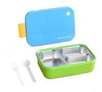 Lunch Box Isolante 650ml Anti-Perdite Lunch Box Isolante 650ml(Green) | Acciaio 304 , isolamento per termico ore, 3 scomparti separati, anti-mescolanza sapori