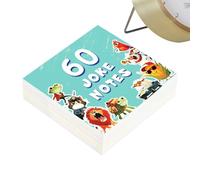 Lunch Box Notes - 60 Sheet Motivational Cards for Kids School Lunches | Fun Joke Notes with Daily Encouragement Affirmation Messages for Boys Girls Teens Toddler Classroom Use, 8.2x8.2x1cm Multicolor