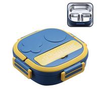 Lunch box portatile in acciaio inossidabile con piatto per cena e lunch box con due spazi per il pranzo