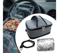 Lunch Box Riscaldato Portatile USB con Cerniera Scaldavivande per Auto