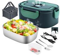 Lunch Box Scaldavivande Elettrico Portatile 4 in 1 per Auto Camion E Ufficio 12V