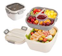 Lunch Box Schiscetta Pranzo 1700 ml Porta Pranzo Salad to Go Box con Grigio