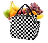 Lunch Box Termico Borsa Portatile In Corduroy Riutilizzabile Con Cerniera
