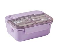 Lunch Box, Viola 1250ml 3 Scomparti Microonde Box Per Bambini E Adulti, Contenitori Riutilizzabili Per Il Pranzo Per Ufficio Scuola