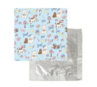 Lunch Cloth for Wrapping 19.68 Inch Aluminum Foil Lining Foldable Reusable