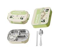 Lunch Kit, Con Scomparti Panda E Capibara, Scatola Pranzo In Acciaio Inossidabile, Contenitori Per Il Pranzo, Contenitori Per Alimenti, Design Spazioso, Prestazioni A Prova Di Perdita