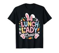 Lunch Lady Easter Crew Bunny Carrot Cute Cafeteria Easter Maglietta