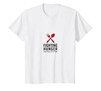 Lunch Lady Hero: Combattere la Fame Un pasto alla Volta Maglietta, Bambini, Bianco, 8 Anni