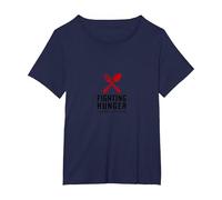 Lunch Lady Hero: Combattere la Fame Un pasto alla Volta Maglietta, Donna Plus-Size, Navy, 4X