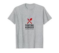 Lunch Lady Hero: Combattere la Fame Un pasto alla Volta Maglietta, Uomo, Grigio Melange, S