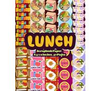 Lunch Scrapbook Paper 8.5 x 11 Inches, 40 Pages: 20 Double Sided Sheets with 10 Unique Designs
