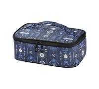Lunch Tote Bag Turismo Illustrazione Aztec Indigo Vector Ragazze Lunch Box Portatile lonchera peque?a para Mujer