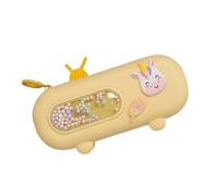 LUNCHS Astuccio Spazio Di Archiviazione A Tre Strati Astucci Facile Da Aprire E Chiudere Adatto Alla Figlia Come Regalo Per Il Rientro A Scuola(Giallo)